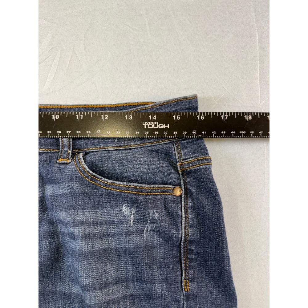 Judy Blue Los Angeles Dark Wash Distressed Cuffed Denim Shorts 1XL JB15004DK - Picture 7 of 16
